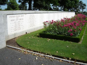 The retaining wall of the US St James Cemetery is inscribed with the names of the missing