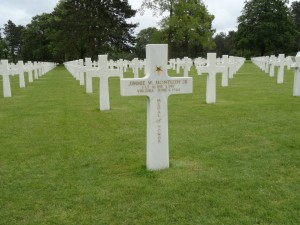 Omaha Beach D Day Tours Grave of Jimmie Monteith, US cemetery Colleville Sur Mer, Malcolm Clough