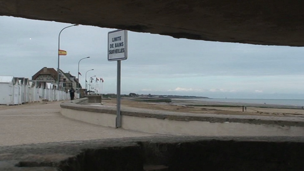 D Day Tours Normandy Landing Beaches Juno Beach. View from bunker defensive position