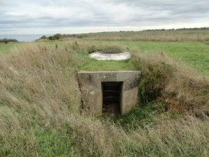 Omaha Beach tank turret emplacement,