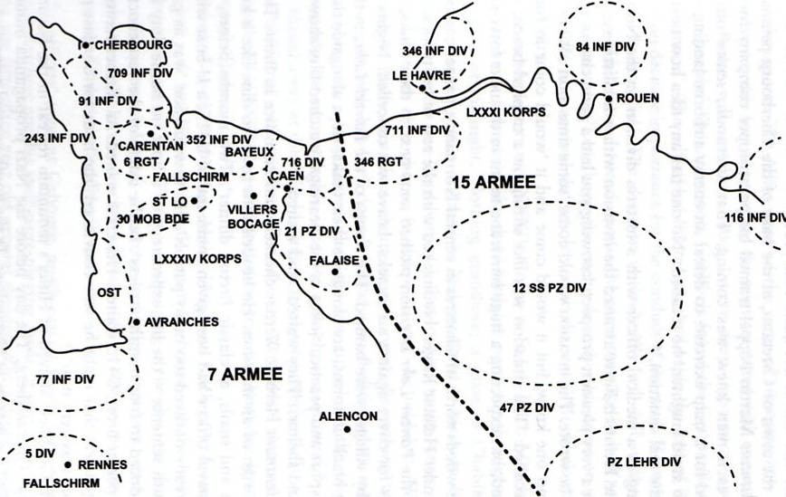 D Day positions German Army